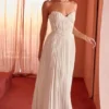 Amorata Ivory Pleated Maxi Dress Amorata Ivory Pleated Maxi Dress
