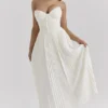 Amorata Ivory Pleated Maxi Dress Amorata Ivory Pleated Maxi Dress