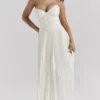 Amorata Ivory Pleated Maxi Dress Amorata Ivory Pleated Maxi Dress