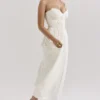 Amorata Ivory Pleated Maxi Dress Amorata Ivory Pleated Maxi Dress