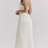 Amorata Ivory Pleated Maxi Dress Amorata Ivory Pleated Maxi Dress