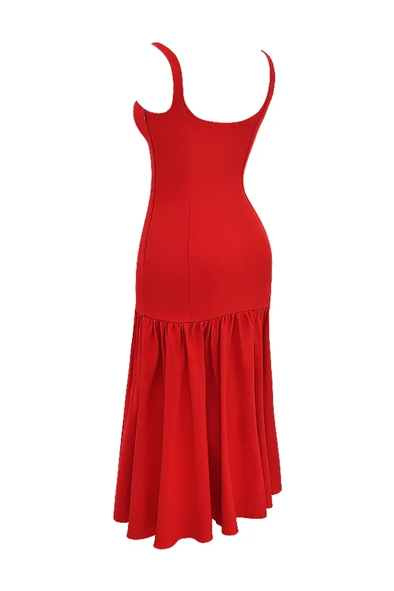 Amore Scarlet Dropped Waist Midi Dress Amore Scarlet Dropped Waist Midi Dress
