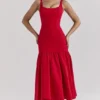 Amore Scarlet Dropped Waist Midi Dress Amore Scarlet Dropped Waist Midi Dress