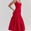 Amore Scarlet Dropped Waist Midi Dress Amore Scarlet Dropped Waist Midi Dress