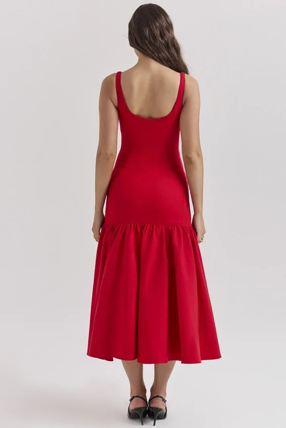 Amore Scarlet Dropped Waist Midi Dress Amore Scarlet Dropped Waist Midi Dress
