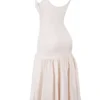 Amore Vintage Cream Dropped Waist Midi Dress Amore Vintage Cream Dropped Waist Midi Dress