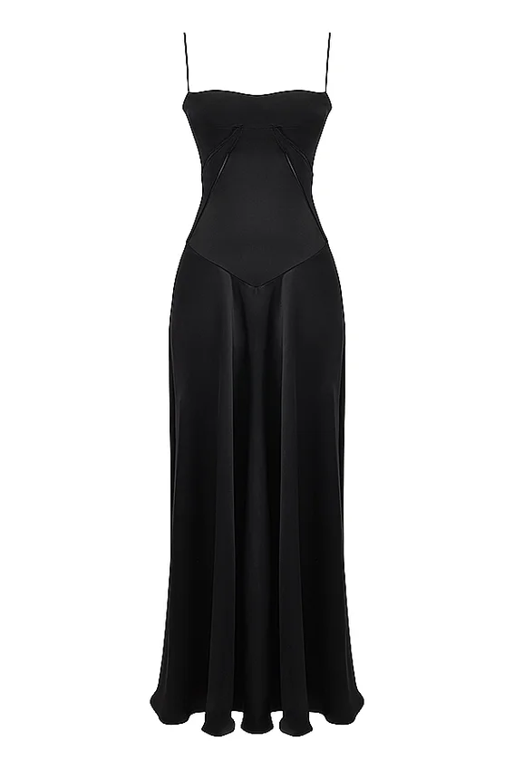 Anabella Black Lace Up Maxi Dress Anabella Black Lace Up Maxi Dress