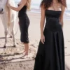 Anabella Black Lace Up Maxi Dress Anabella Black Lace Up Maxi Dress