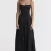 Anabella Black Lace Up Maxi Dress Anabella Black Lace Up Maxi Dress