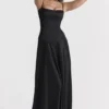 Anabella Black Lace Up Maxi Dress Anabella Black Lace Up Maxi Dress