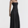 Anabella Black Lace Up Maxi Dress Anabella Black Lace Up Maxi Dress