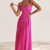 Anabella Fuchsia Lace Up Maxi Dress Anabella Fuchsia Lace Up Maxi Dress