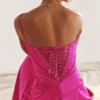 Anabella Fuchsia Lace Up Maxi Dress Anabella Fuchsia Lace Up Maxi Dress