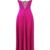 Anabella Fuchsia Lace Up Maxi Dress Anabella Fuchsia Lace Up Maxi Dress
