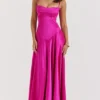 Anabella Fuchsia Lace Up Maxi Dress Anabella Fuchsia Lace Up Maxi Dress