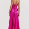 Anabella Fuchsia Lace Up Maxi Dress Anabella Fuchsia Lace Up Maxi Dress