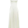 Anabella Ivory Satin Lace Up Maxi Dress Anabella Ivory Satin Lace Up Maxi Dress