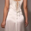 Anabella Ivory Satin Lace Up Maxi Dress Anabella Ivory Satin Lace Up Maxi Dress