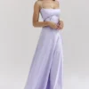 Anabella Orchid Lace Up Maxi Dress Anabella Orchid Lace Up Maxi Dress