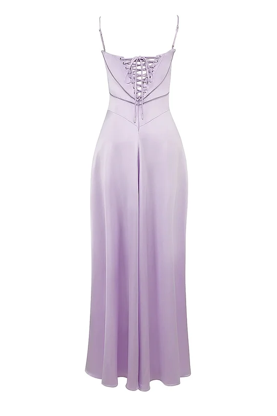 Anabella Orchid Lace Up Maxi Dress Anabella Orchid Lace Up Maxi Dress