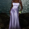 Anabella Orchid Lace Up Maxi Dress Anabella Orchid Lace Up Maxi Dress
