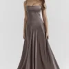 Anabella Smoke Lace Up Maxi Dress Anabella Smoke Lace Up Maxi Dress