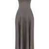 Anabella Smoke Lace Up Maxi Dress Anabella Smoke Lace Up Maxi Dress