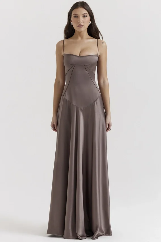Anabella Smoke Lace Up Maxi Dress Anabella Smoke Lace Up Maxi Dress