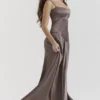 Anabella Smoke Lace Up Maxi Dress Anabella Smoke Lace Up Maxi Dress