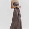 Anabella Smoke Lace Up Maxi Dress Anabella Smoke Lace Up Maxi Dress