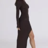 Anais Chocolat Thigh Split Maxi Dress Anais Chocolat Thigh Split Maxi Dress