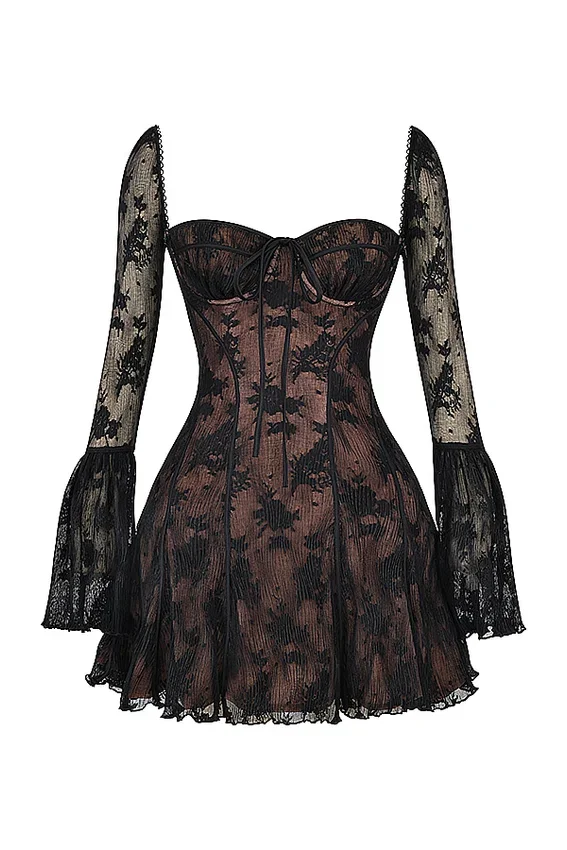 Analissa Black Lace Corset Dress Analissa Black Lace Corset Dress