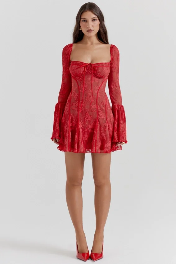 Analissa Scarlet Lace Corset Dress Analissa Scarlet Lace Corset Dress