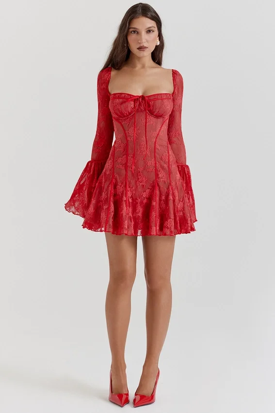 Analissa Scarlet Lace Corset Dress Analissa Scarlet Lace Corset Dress