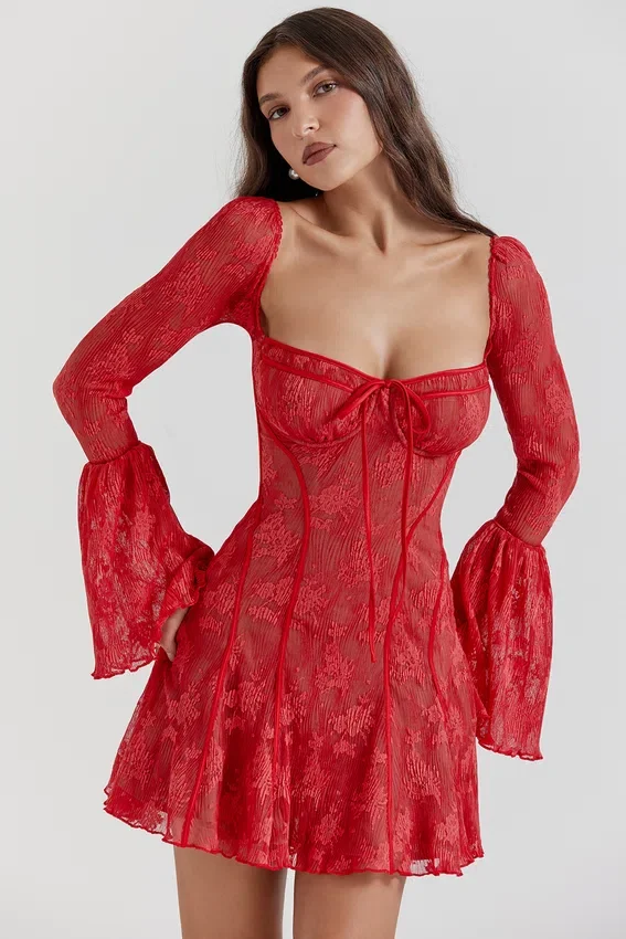 Analissa Scarlet Lace Corset Dress Analissa Scarlet Lace Corset Dress