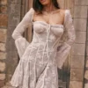 Analissa Vintage Cream Lace Corset Dress Analissa Vintage Cream Lace Corset Dress