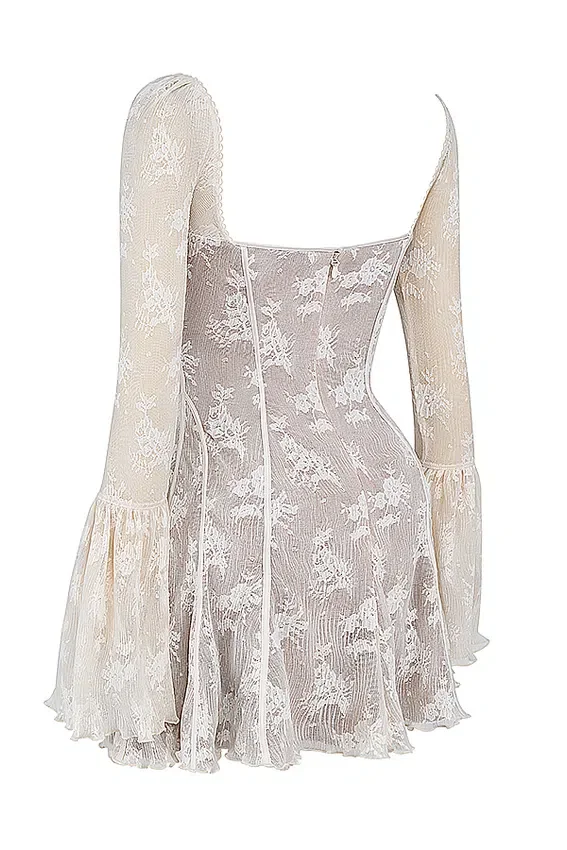 Analissa Vintage Cream Lace Corset Dress Analissa Vintage Cream Lace Corset Dress