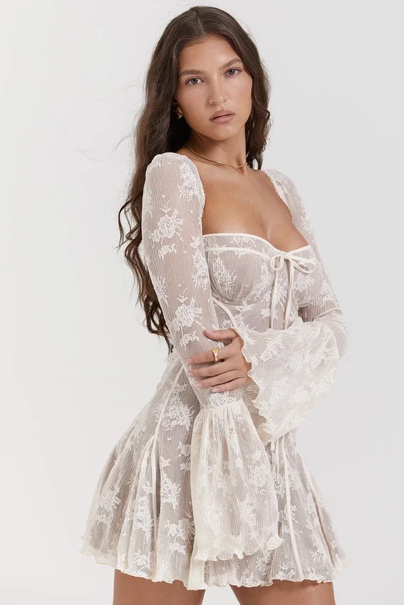 Analissa Vintage Cream Lace Corset Dress Analissa Vintage Cream Lace Corset Dress
