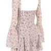 Analissa Vintage Cream Rose Print Corset Mini Dress Analissa Vintage Cream Rose Print Corset Mini Dress