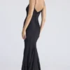 Anastelle Black Hand Beaded Embellished Satin Maxi Dress – Limited Edition Anastelle Black Hand Beaded Embellished Satin Maxi Dress – Limited Edition