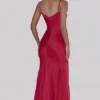 Anastelle Red Hand Beaded Embellished Satin Maxi Dress – Limited Edition Anastelle Red Hand Beaded Embellished Satin Maxi Dress – Limited Edition