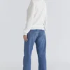 Angel Ivory Silk + Wool Roll Neck Sweater
