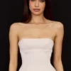 Angelica Crystal Satin Strapless Corset