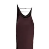 Angelina Chocolate Wrap Neck Midi Dress Angelina Chocolate Wrap Neck Midi Dress