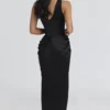 Angeline Black Satin Hourglass Maxi Dress – Limited Edition Angeline Black Satin Hourglass Maxi Dress – Limited Edition