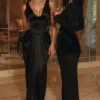Angeline Black Satin Hourglass Maxi Dress – Limited Edition Angeline Black Satin Hourglass Maxi Dress – Limited Edition