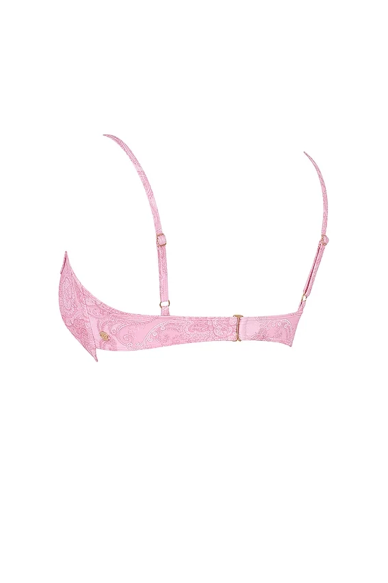 Antibes Pink Paisley Underwired Bikini Top Antibes Pink Paisley Underwired Bikini Top