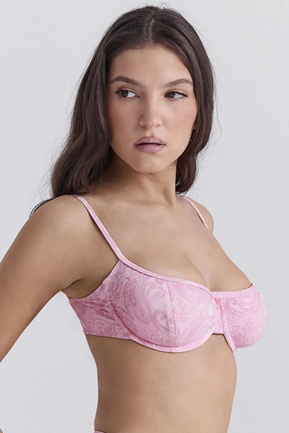 Antibes Pink Paisley Underwired Bikini Top Antibes Pink Paisley Underwired Bikini Top