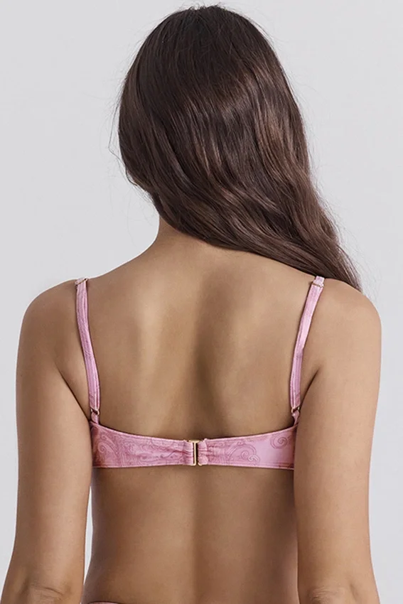 Antibes Pink Paisley Underwired Bikini Top Antibes Pink Paisley Underwired Bikini Top