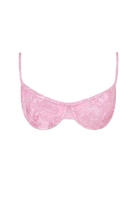 Antibes Pink Paisley Underwired Bikini Top Antibes Pink Paisley Underwired Bikini Top